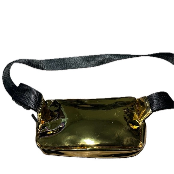 MAC Gold & Black Belt Bag, Zip Closure Adjustable Strap (Empty) - Picture 5 of 10